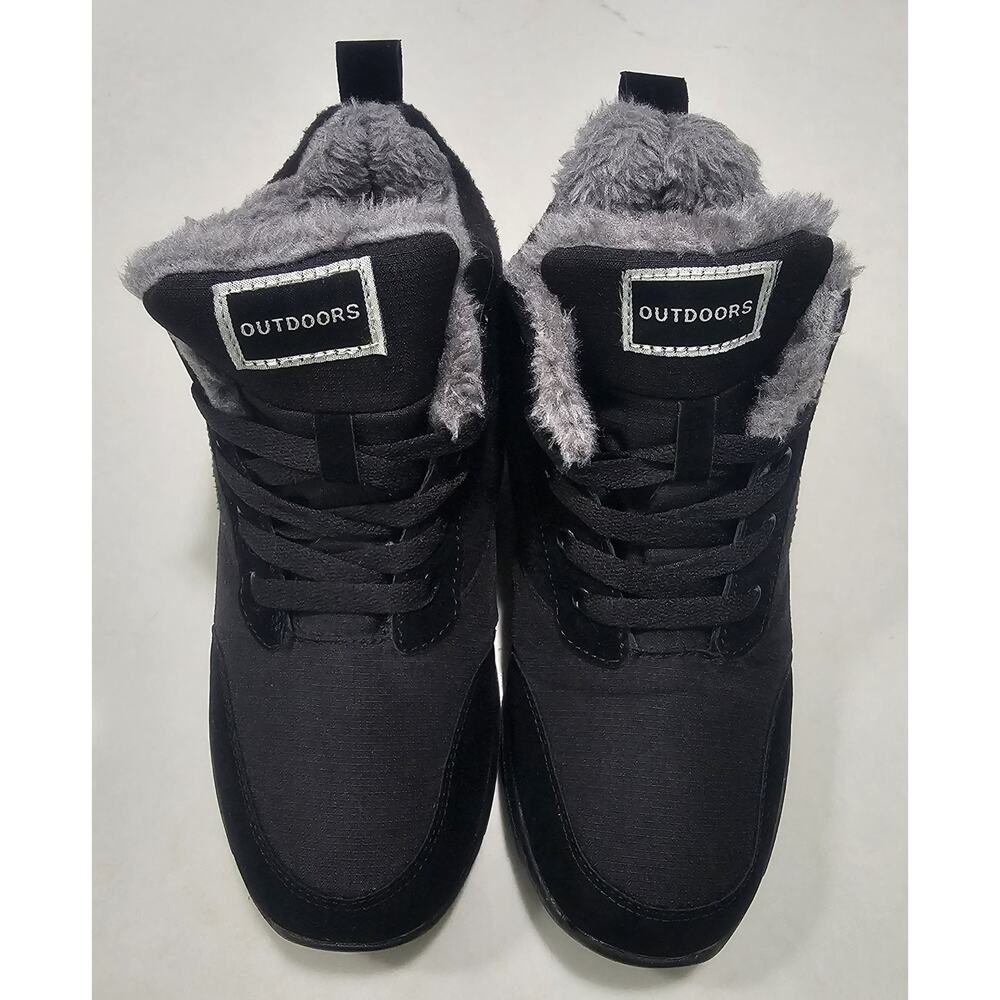 Outdoors Men's Winter Snow Boots Black Insulated Lace Up EU 40 US 7 Warm Outdoor